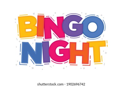 Bingo Text, Bingo Background, Bingo Game, Bingo Logo, Nursing Home Game Typography, Vector Illustration Background	