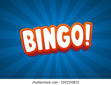 Bingo text banner. Vector illustration.