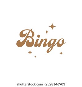 design de logotipo de vetor de texto do bingo