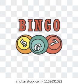 Bingo vector icon isolated on transparent background, Bingo logo concept