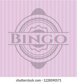 Bingo vintage pink emblem
