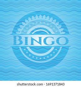 Bingo water concept badge. Vector Illustration. Detailed.