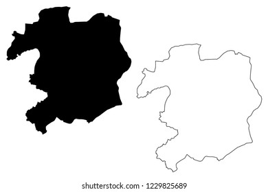 Bingol (Provinces of the Republic of Turkey) map vector illustration, scribble sketch Bingöl ili map