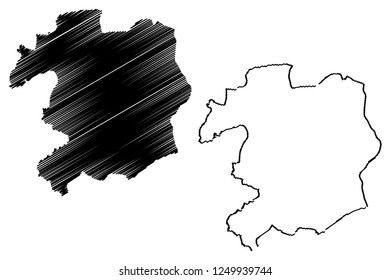 Bingol (Provinces of the Republic of Turkey) map vector illustration, scribble sketch Bingöl ili map