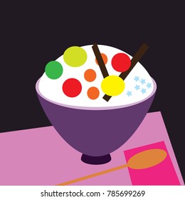 The bingsu bowl.