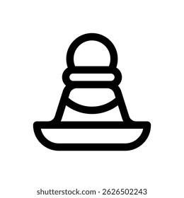 Bingsu. Editable stroke vector icon.