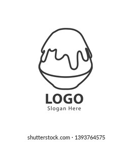 bingsu logo design illustration vector