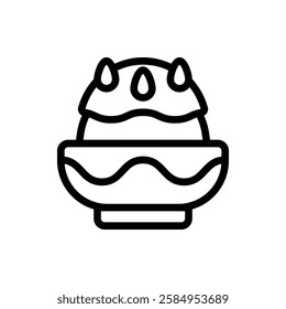 Bingsu Outline Icon. Bingsu Icon