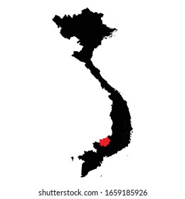Binh Phuoc province highlighted on Vietnam map Vector EPS 10