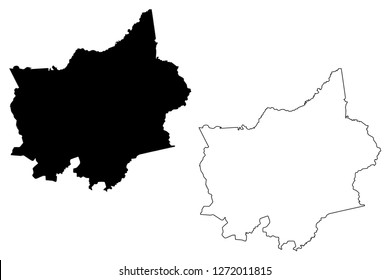 Binh Phuoc Province (Socialist Republic of Vietnam, Subdivisions of Vietnam) map vector illustration, scribble sketch Tinh Binh Phuoc map