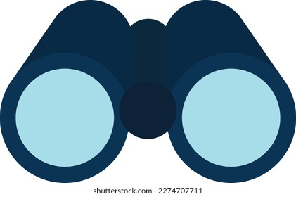Biniculars Vector Icon Flat Style
