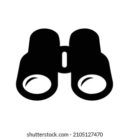 Binocular, binoculars icon. Black vector graphics.