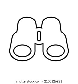 Binocular, binoculars line icon. Outline vector.
