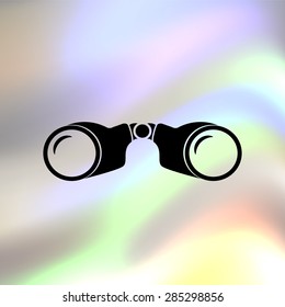 binocular black vector icon
