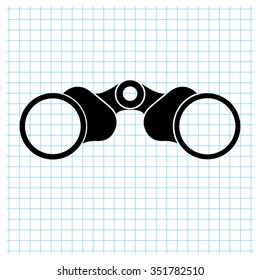 Binocular - black vector icon