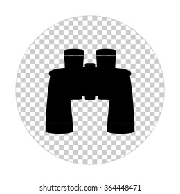 Binocular  - black vector icon