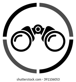Binocular  - black vector icon