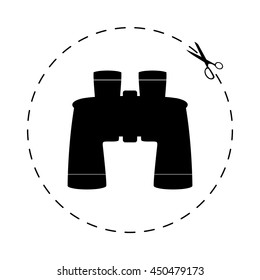 Binocular  - black vector icon