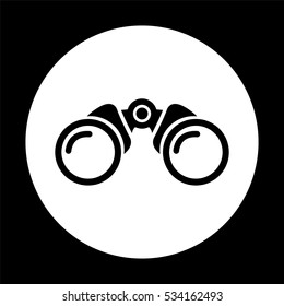 Binocular  - black vector icon