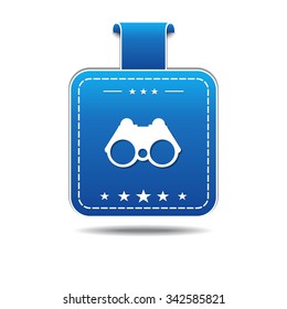 Binocular Blue Vector Icon Design