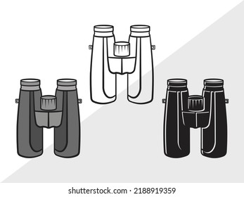 Binocular Clipart SVG Printable Vector Illustration