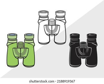 Ilustración de vectores impresos SVG de Clipart Binocular