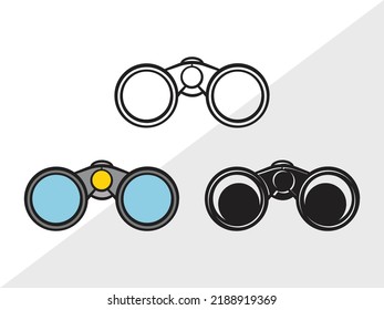 Ilustración de vectores impresos SVG de Clipart Binocular