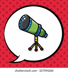 binocular color doodle, speech bubble