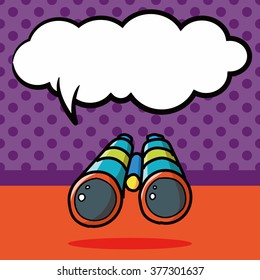 binocular color doodle, speech bubble