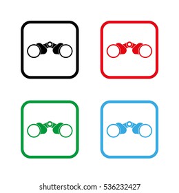 Binocular  - color vector icon