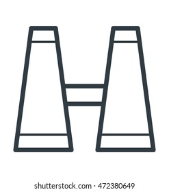 Binocular Colored Vector Icon 