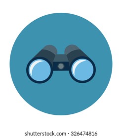 Binocular Colored Vector Illustration