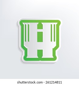 Binocular design on white background,clean vector