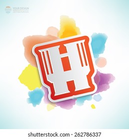 Binocular design,water colour design,clean vector