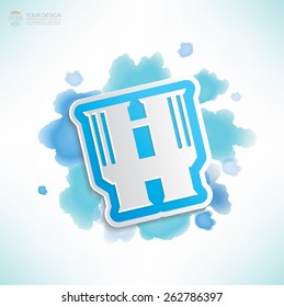 Binocular design,water colour design,clean vector