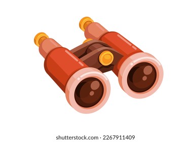 Binocular double vision object symbol cartoon illustration vector