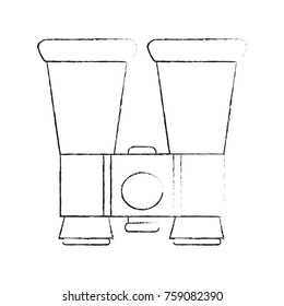 Binocular equipment isolated icon vector illustration graphic design
