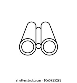 binocular explore sign line black vector icon