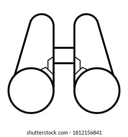 Binocular field glasses flat icon
