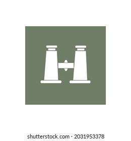 Binocular field glasses flat vector icon for apps and websites