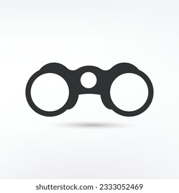 Binocular field glasses flat vector icon for apps and websites