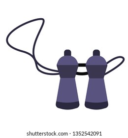 Binocular flat illustration on white