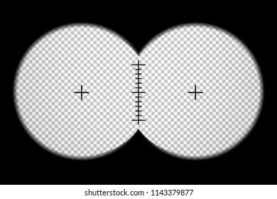 Binocular frame with scale, vector design