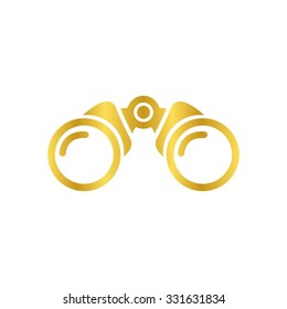 Binocular - gold vector icon
