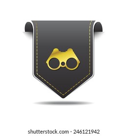 Binocular golden Vector Icon Design