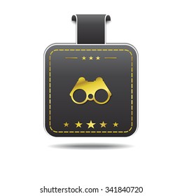 Binocular golden Vector Icon Design