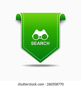 Binocular Green Vector Icon Design