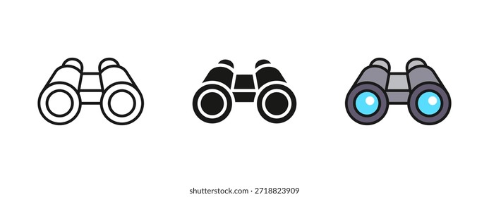 Ícone binocular. Ilustração da ferramenta de pesquisa binóculos.