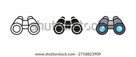 Binocular icon. Binoculars searching tool illustration.