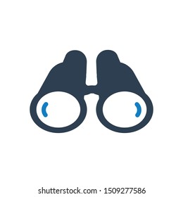 Binocular Icon, Business Forecasting vector